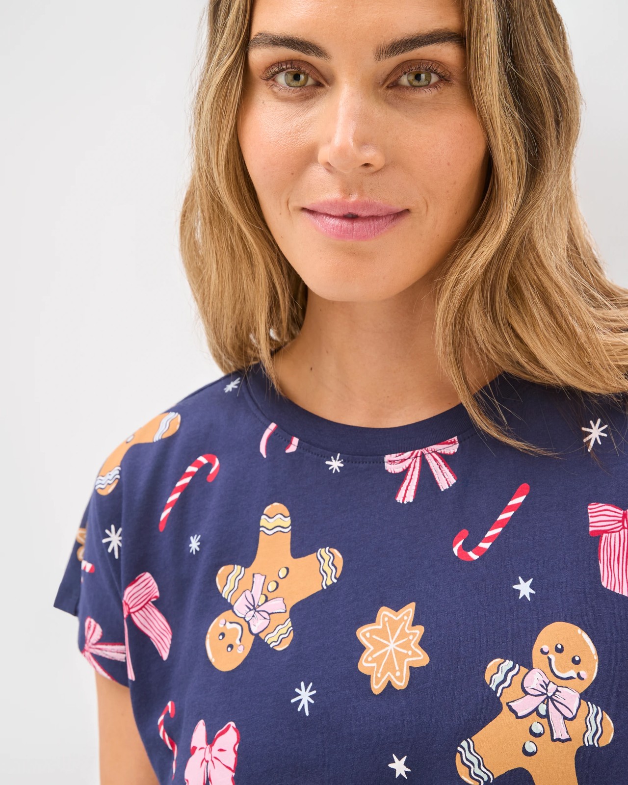 Christmas Gingerbread Print T-Shirt Nightie 3 of 5