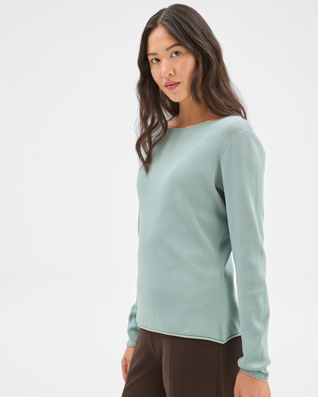 Preview Ultimate Long Sleeve Sweater - Slate Blue 3 of 5