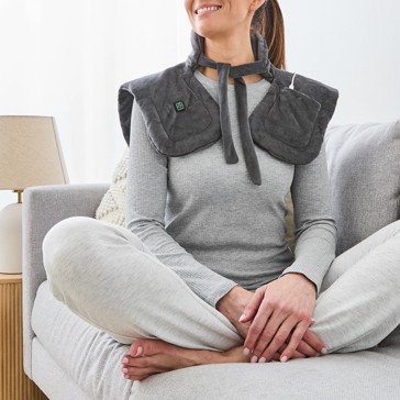 Heated Shoulder Warmer, Cool Grey - Anko