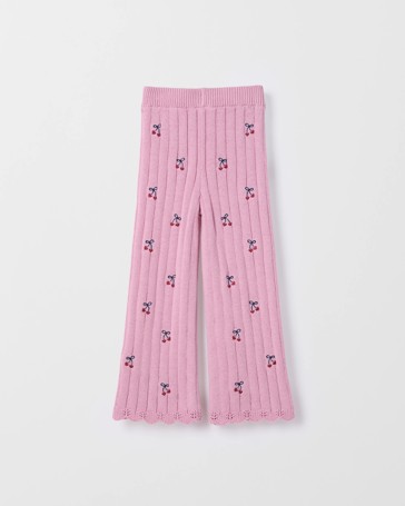 Australian Cotton Embroidered Crochet Flare Leg Pants