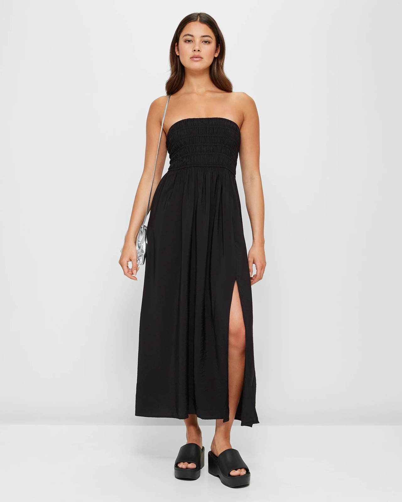 AUSTRALIAN COTTON STRAPLESS MIDI DRESS