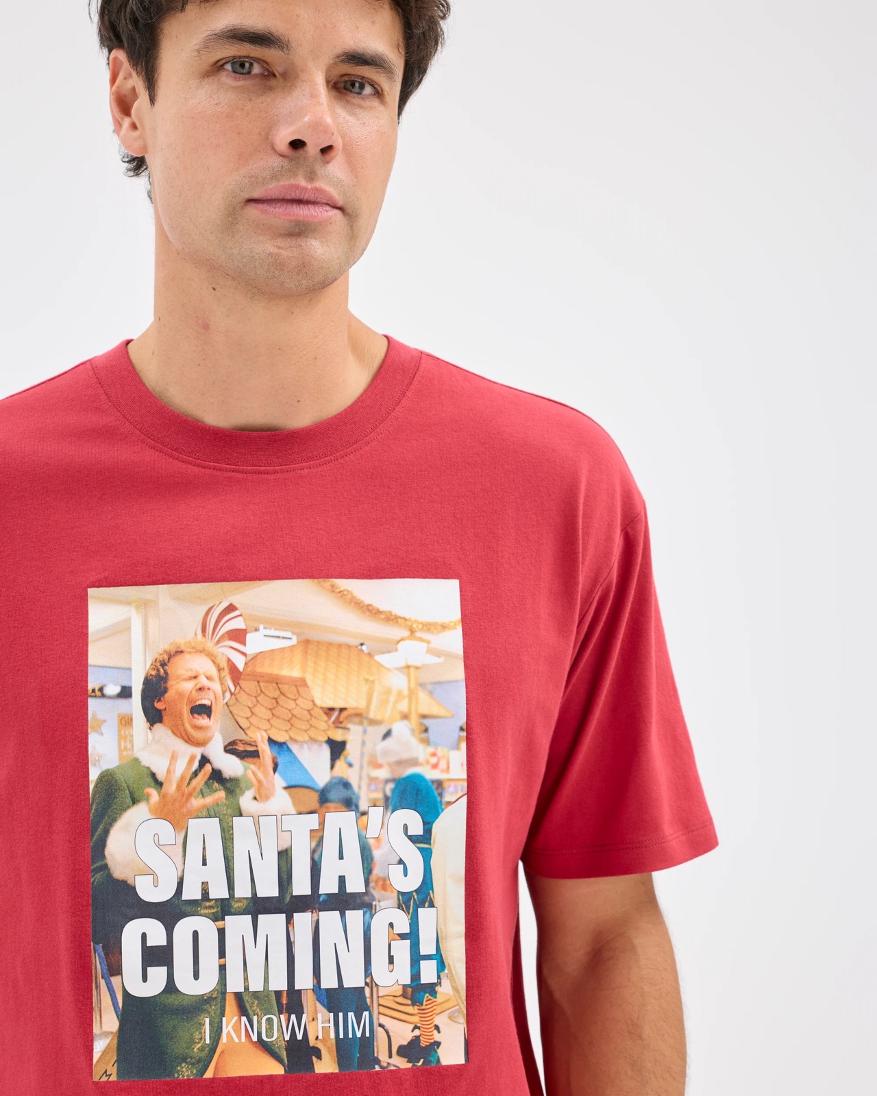Licensed Australian Cotton Elf Santas Coming Christmas T-Shirt 3 of 5