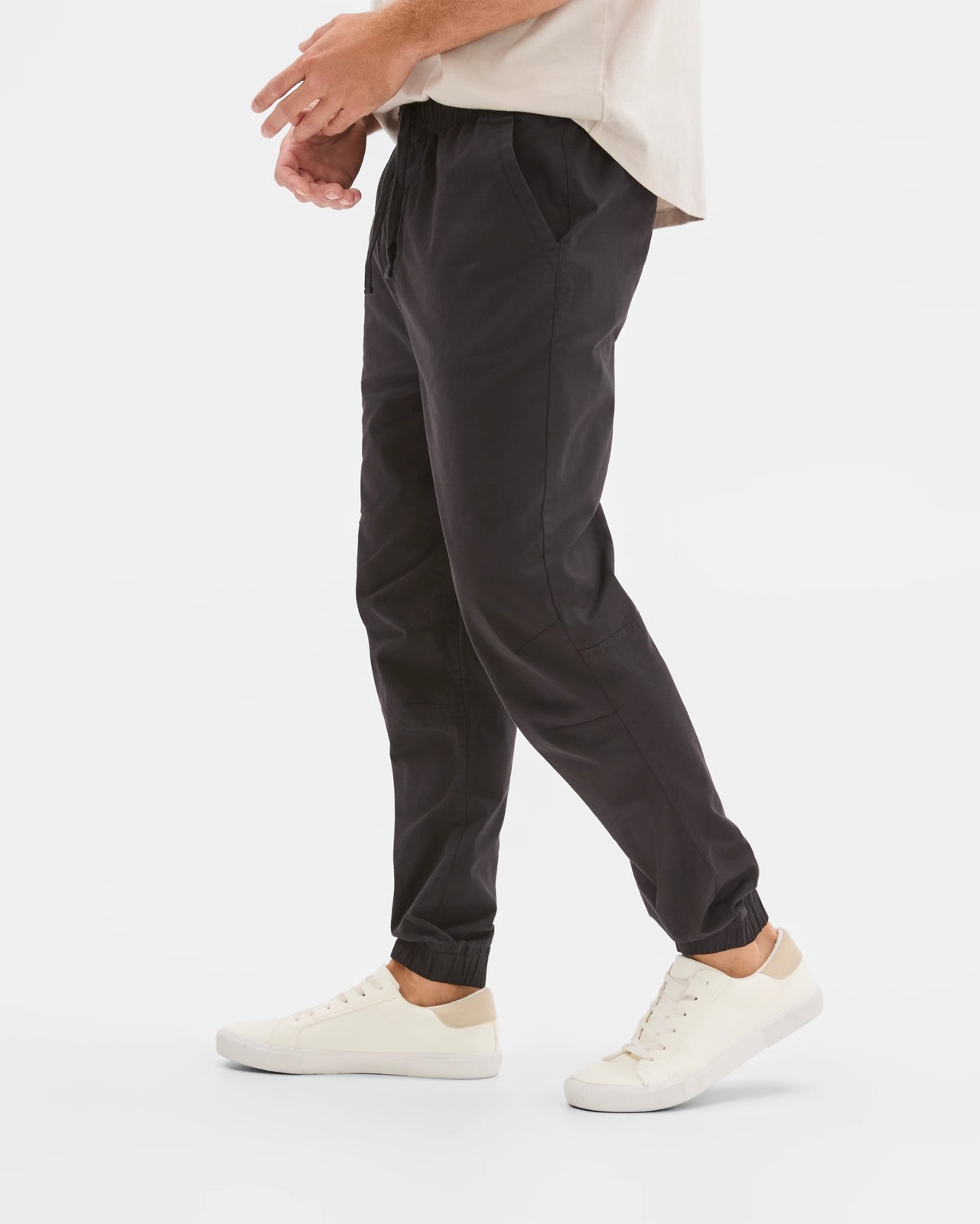 Australian Cotton Woven Jogger Pants - Black 3 of 5