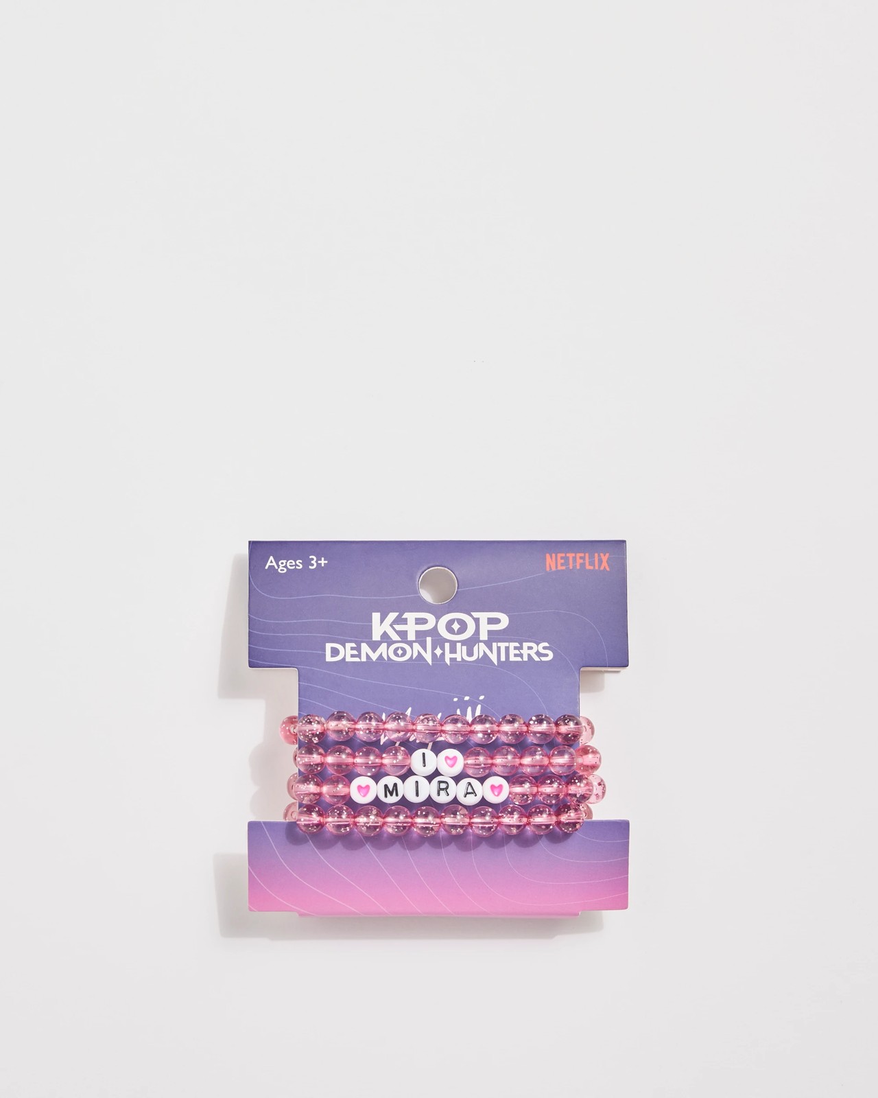 KPop Demon Hunters 4 Pack Stretch Bracelets - Mira Pink 3 of 3