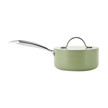 16cm Ceramic Non-Stick Saucepan, Green - Anko