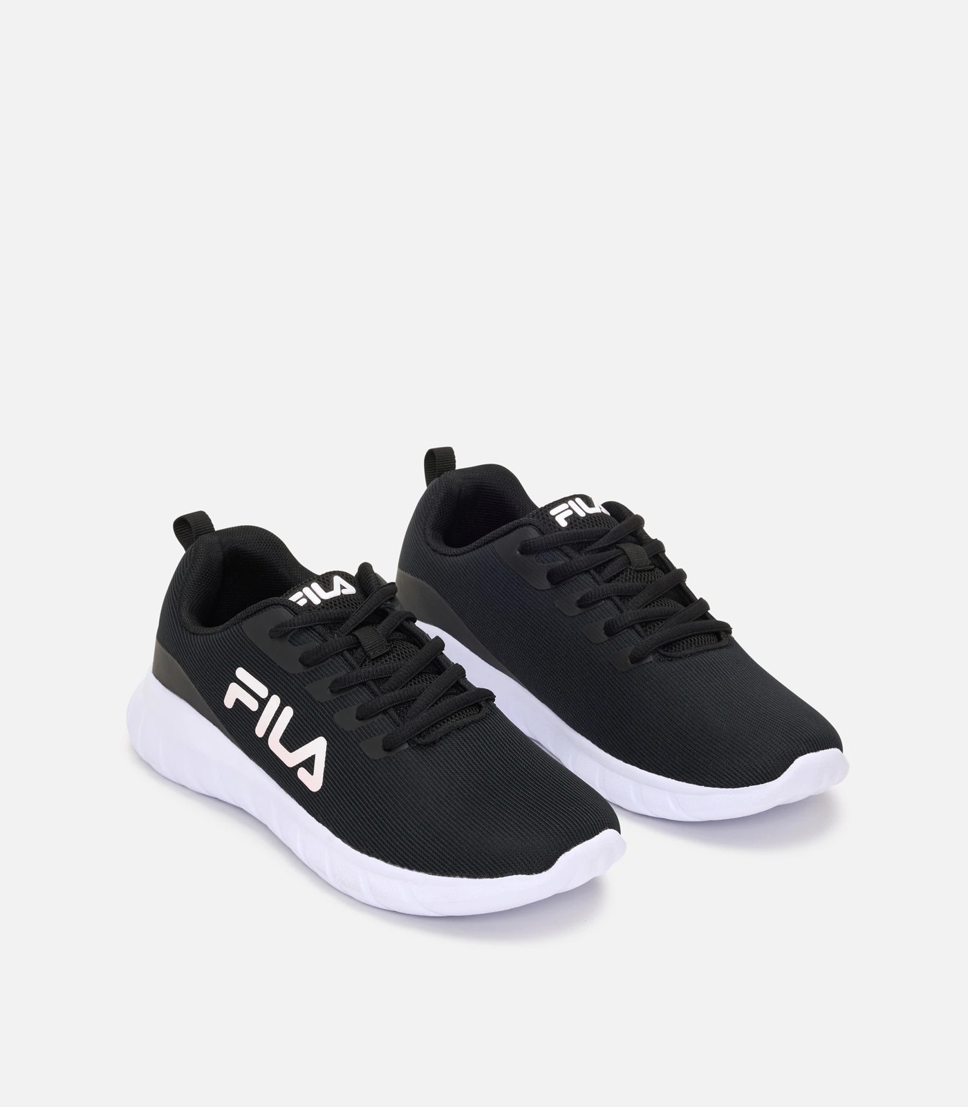 Fila shoes black and white on sale