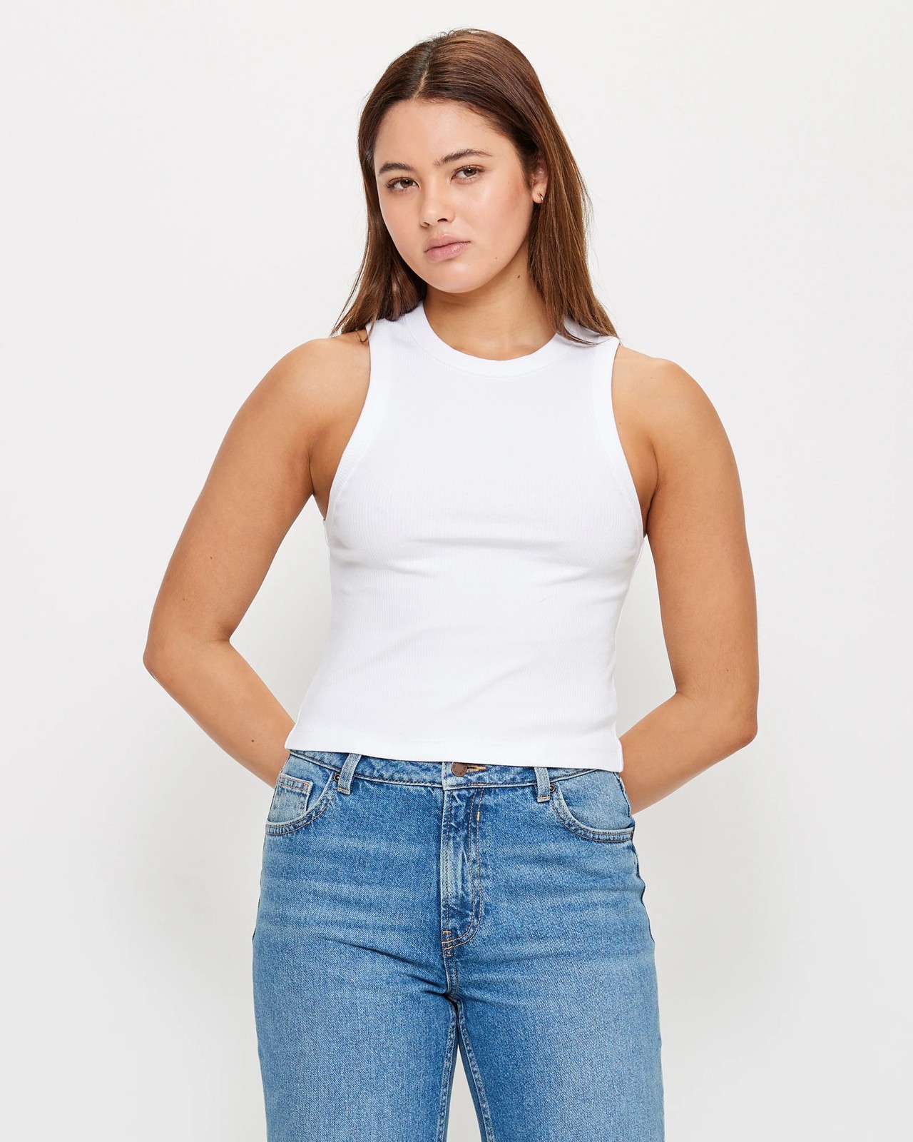 Australian Cotton Rib Racer Tank Top - Lily Loves | Target Australian Cotton Rib Racer Tank Top - Lily Loves | Target