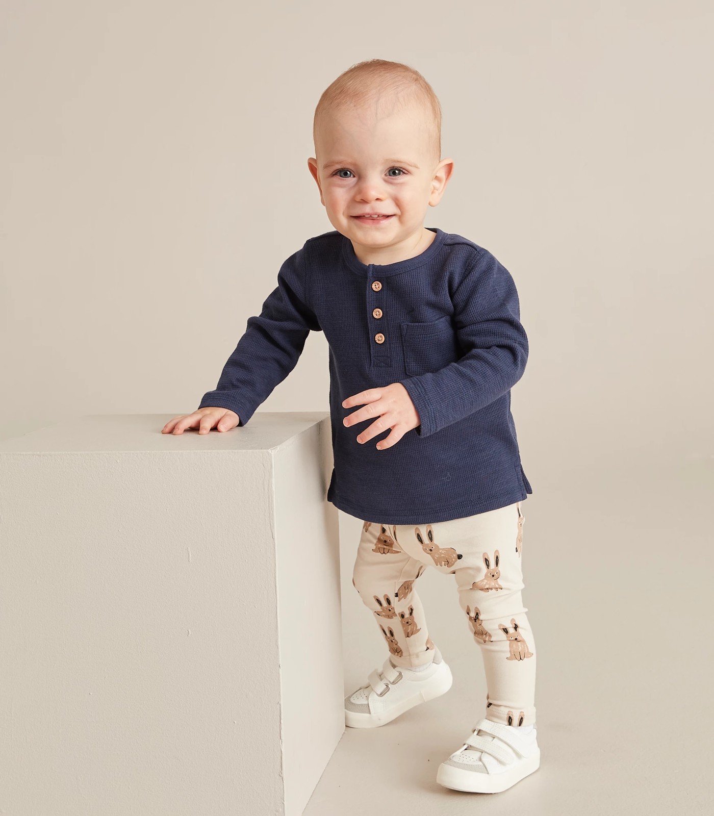 Baby Henley Waffle Top | Target Australia