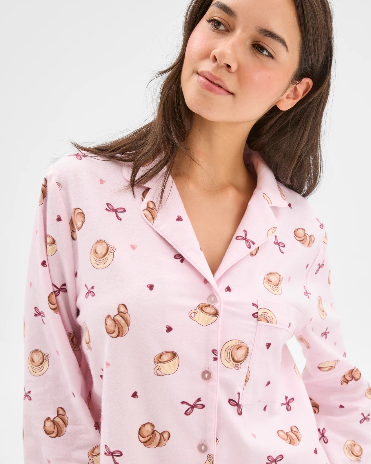 Australian Cotton Flannelette Pyjama Set - Croissant 3 of 6