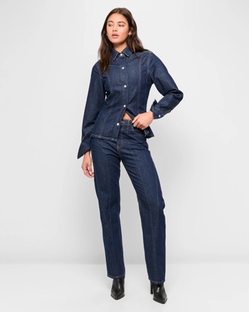 Panelled Denim Jeans - Lily Loves