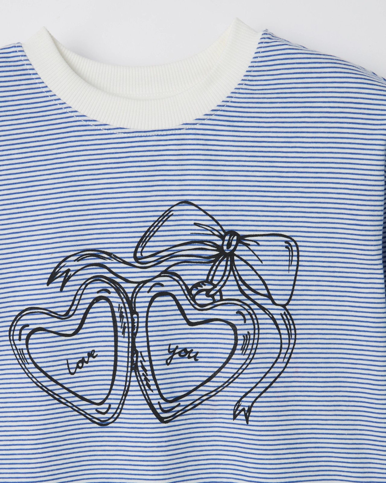 Australian Cotton Long Sleeve T-Shirt - Stripe AOP and Cherry Placement 2 of 2