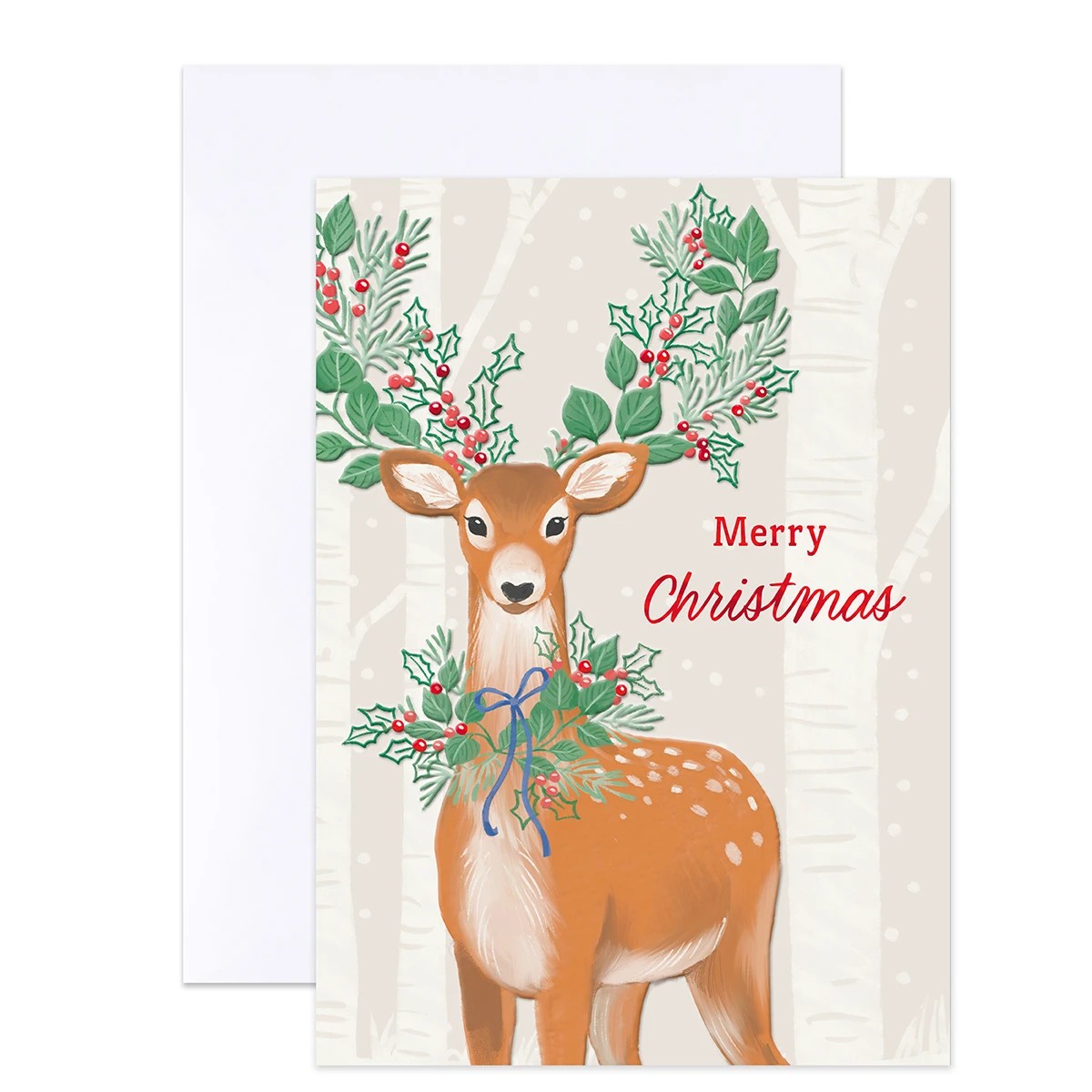 10 Pack Hallmark Boxed Christmas Cards - Tree and Deer 4 of 6