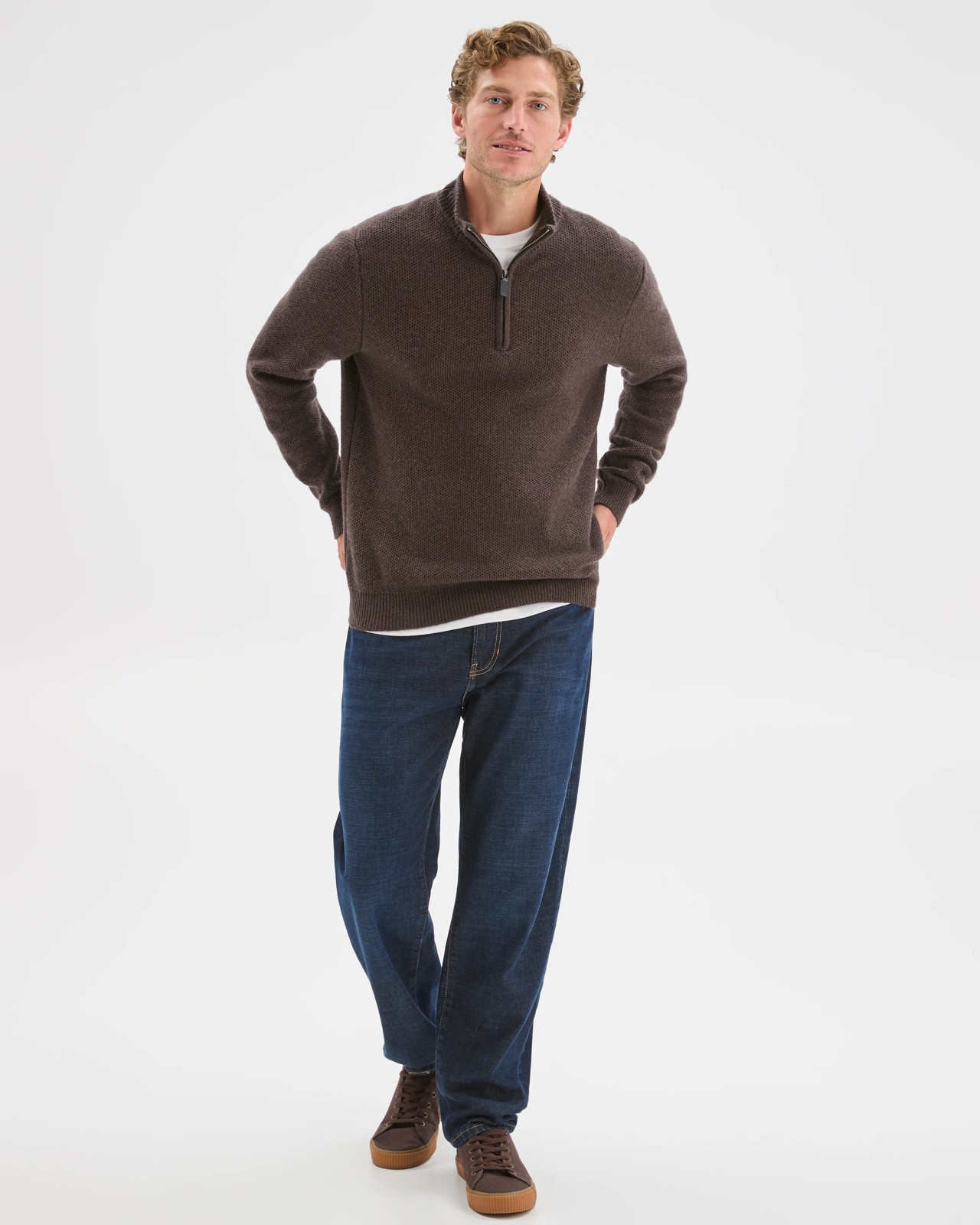 Lambswool 1/2 Zip Knit Jumper 3 of 6