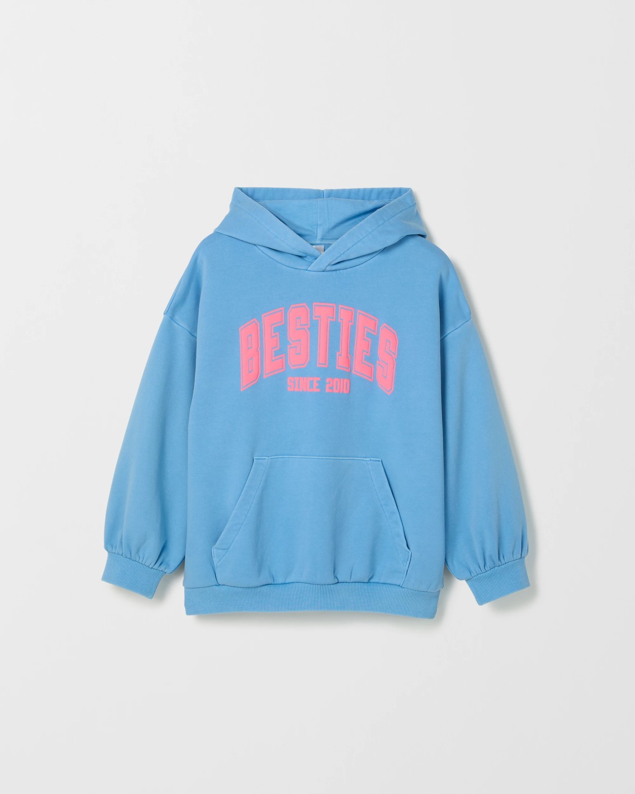 Australian Cotton Blend Fashion Washed Hooded Jumper - Blue 5 of 6