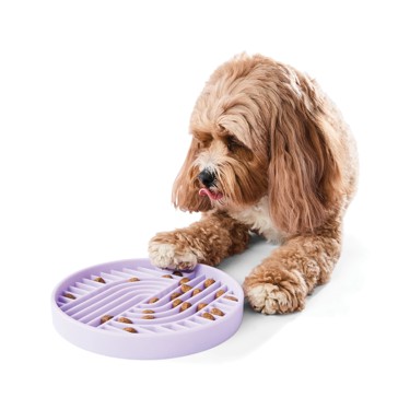 Pet Silicone Feeding Plate, Lilac - Anko