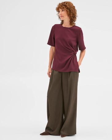 Preview Short Sleeve Knot Detail Blouse