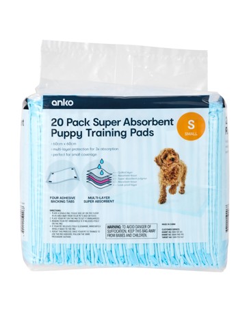 Anko 20 Pack Puppy Pads Super Absorbent, Small