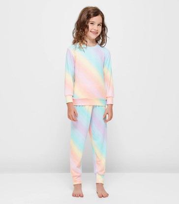 Girls Junior Rainbow Pyjama Set