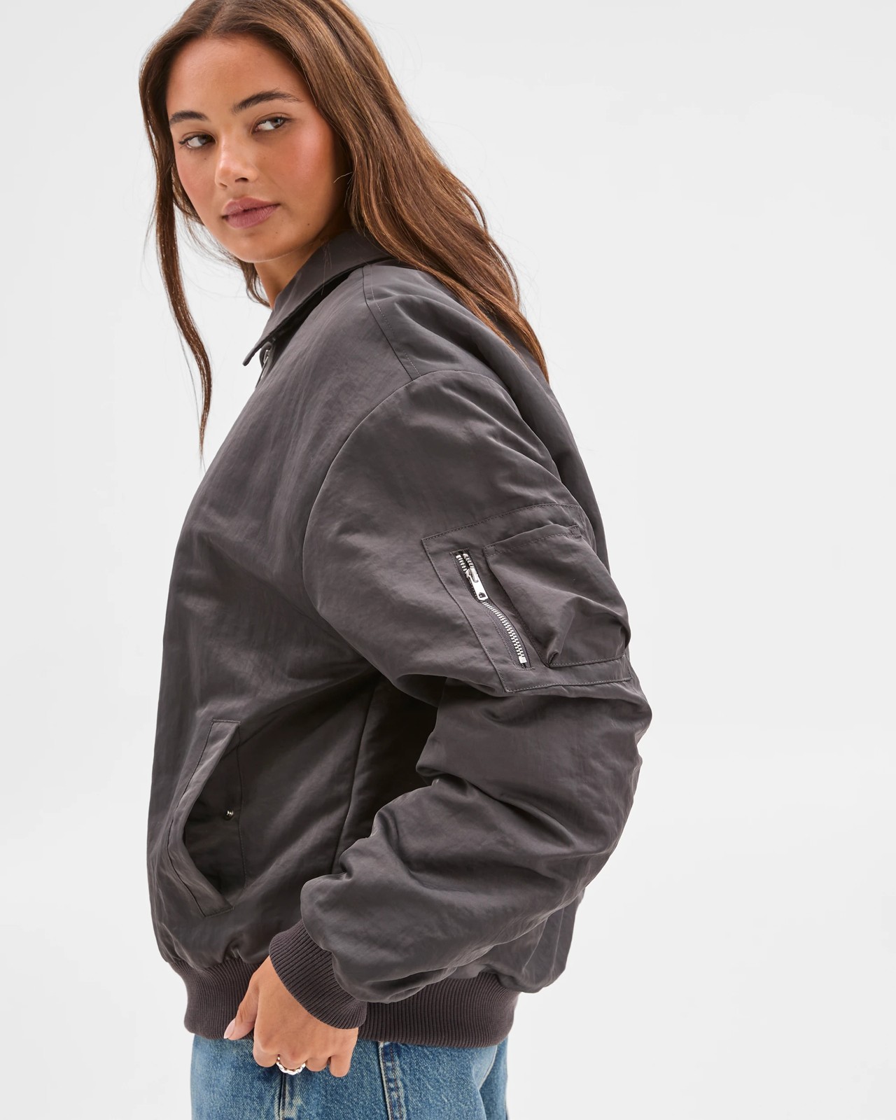 Lily Loves Bomber Jacket - Iron Grey 5 of 6