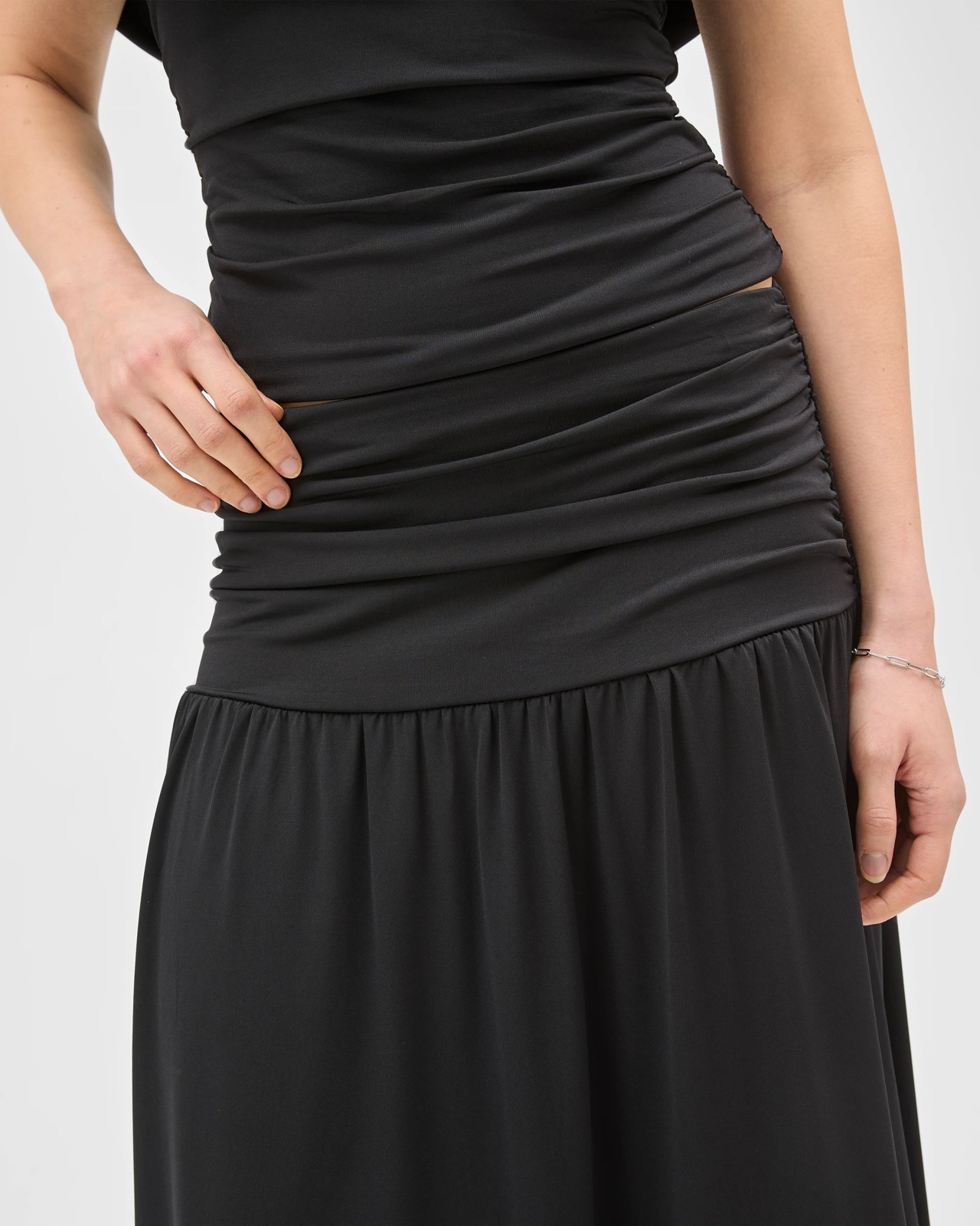 Lily Loves Drape Maxi Skirt - Black 5 of 5