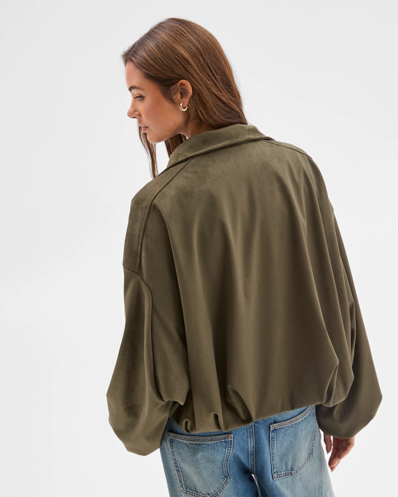 Lily Loves Faux Suede Bomber Jacket 4 of 5
