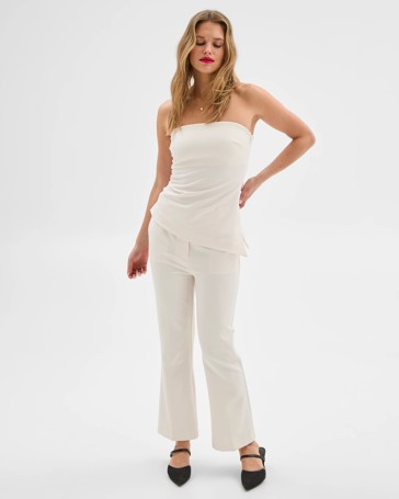 Asymmetrical Hem Bodice Strapless Top - Lily Loves