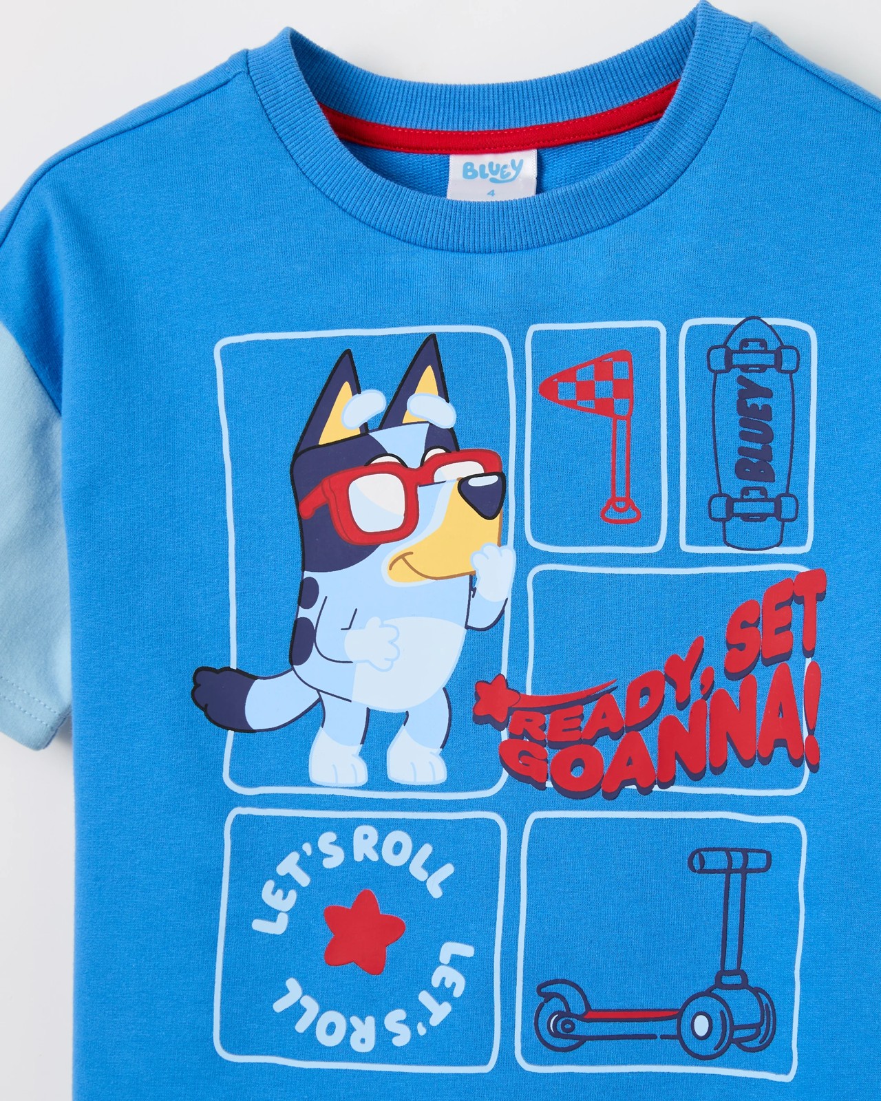 Bluey Skateboard Short Sleeve T-Shirt and Shorts Set 2 of 3