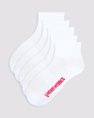 Kids Lightweight Sport Quarter Crew Sock 5 Pack - Underworks