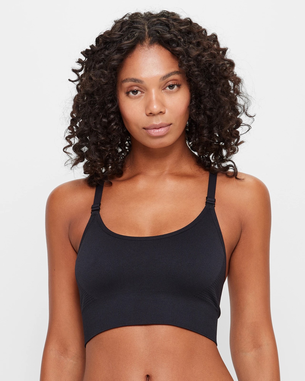 Seamfree Low Impact Sports Crop Top - Black