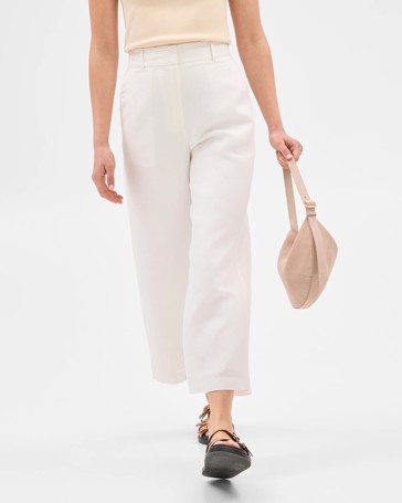 Tencel Linen Blend Culotte Pants - Preview