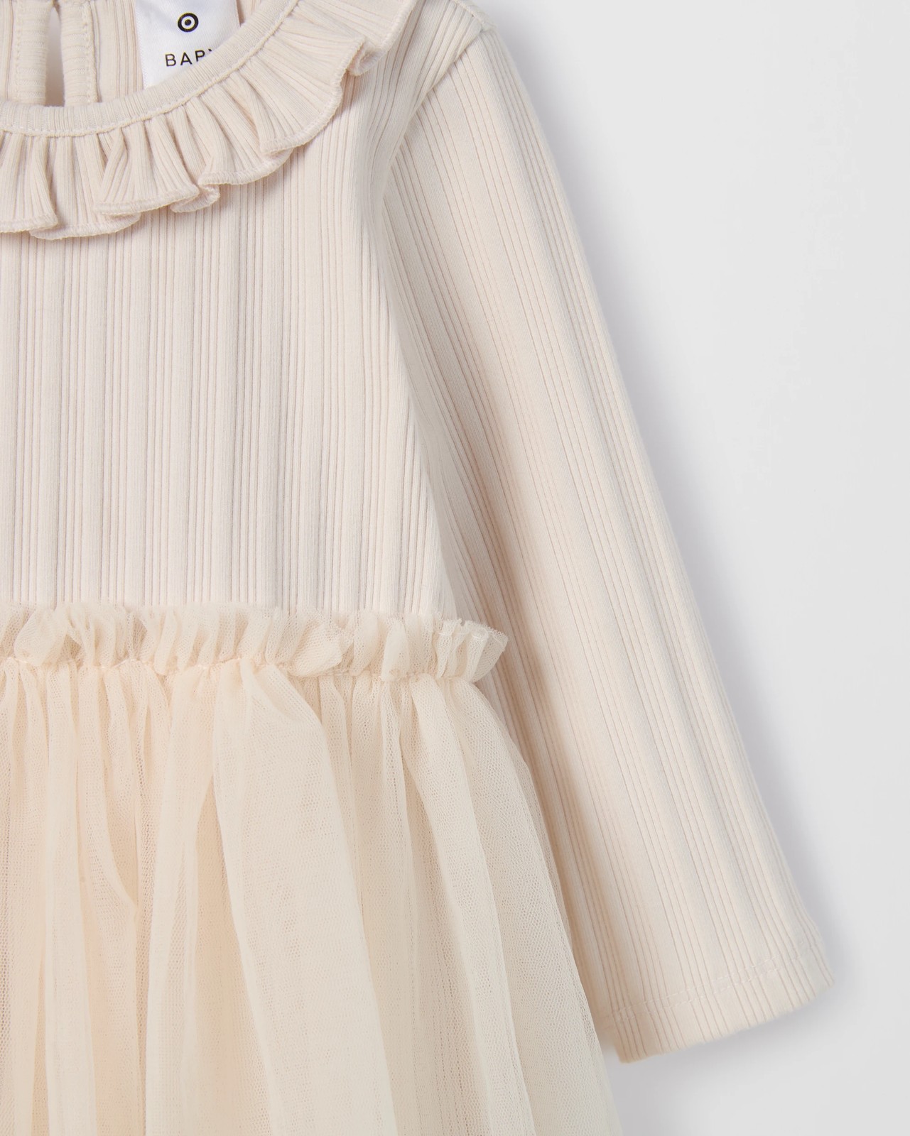 Baby Girl Long Sleeve Rib Tutu Dress Bodysuit 4 of 4