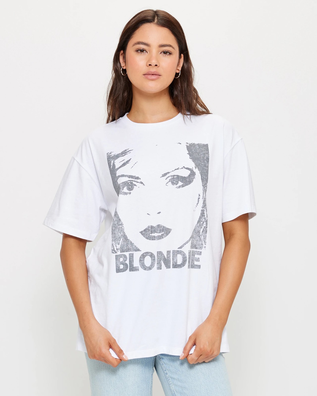 Oversized Printed T-shirt - White/Blondie - Ladies