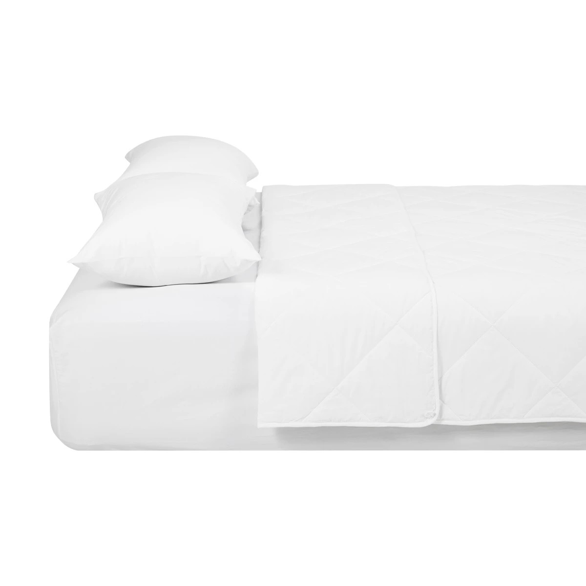 Low Warmth Summer Cotton Wool Quilt  Queen Bed  White - Anko 3 of 3