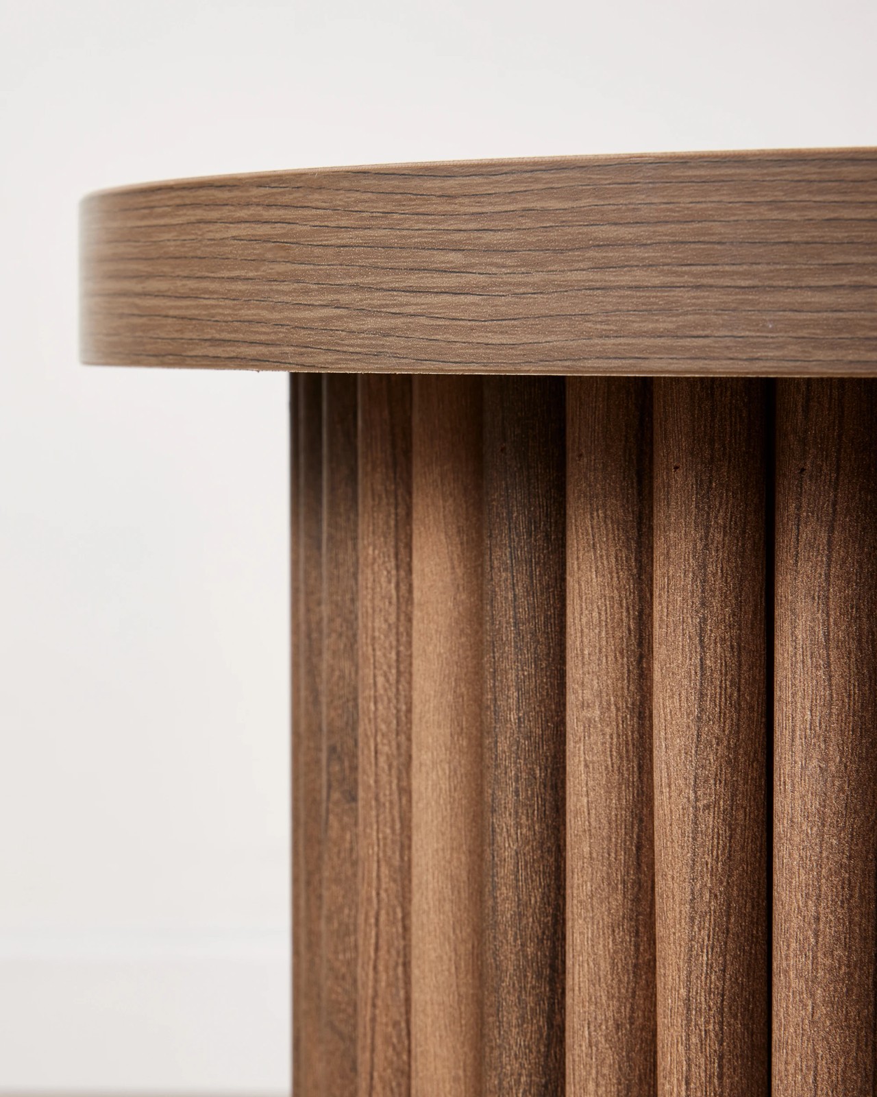 Anko Ryan Ribbed Side Table - Walnut 5 of 6