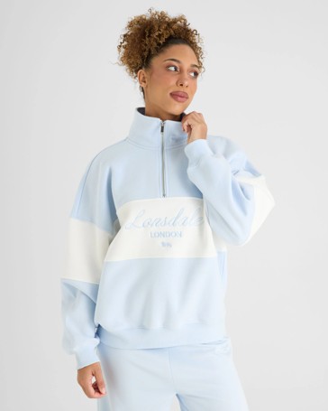 Lonsdale London Quarter Zip Crew Neck Jumper