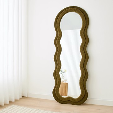 Wavy Boucle Floor Mirror - Anko