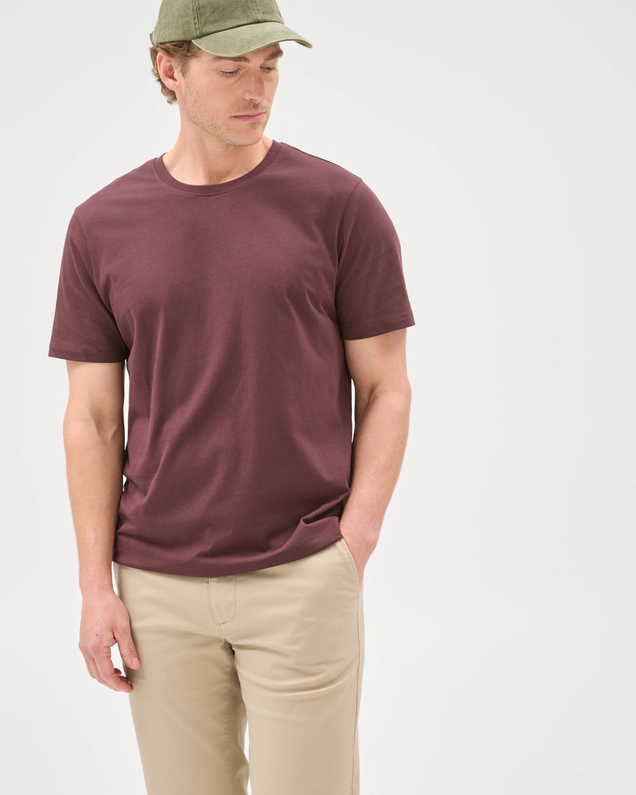 Australian Cotton Straight Chino Pants  - Stone 4 of 6