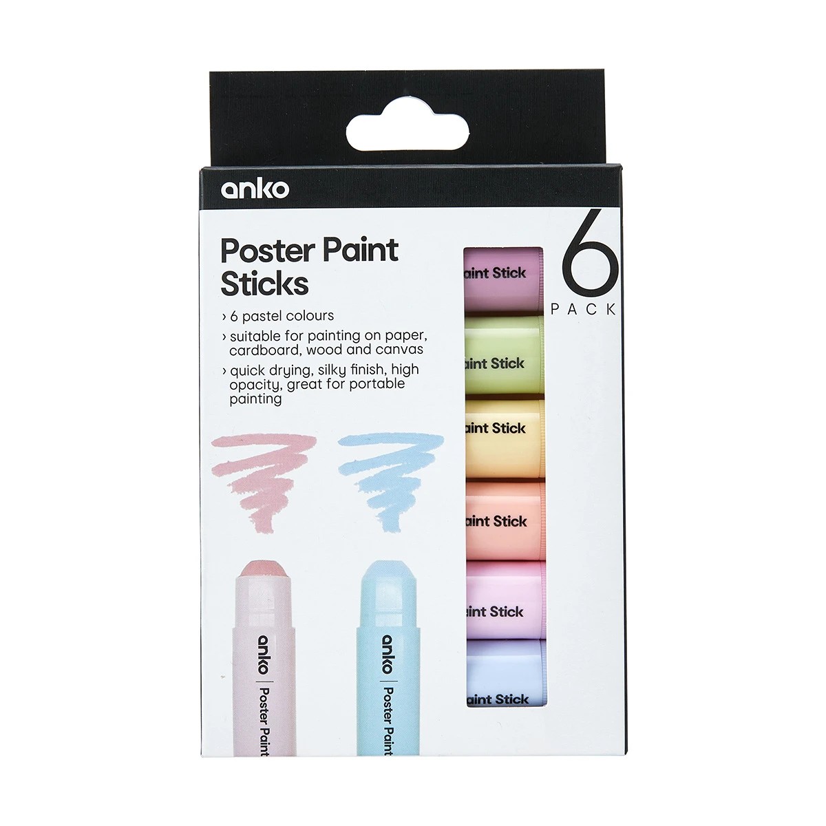 Poster Paint Sticks 6 Pack Anko Target Australia