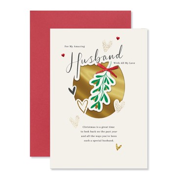 Husband Mistletoe Christmas Card - Hallmark