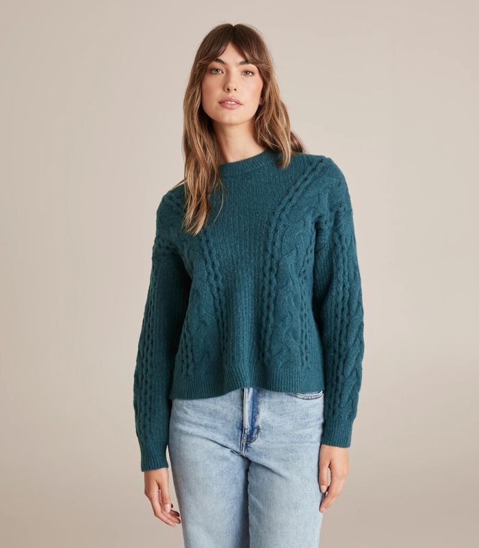 Chunky Cable Knit Crew Neck Jumper | Target Australia