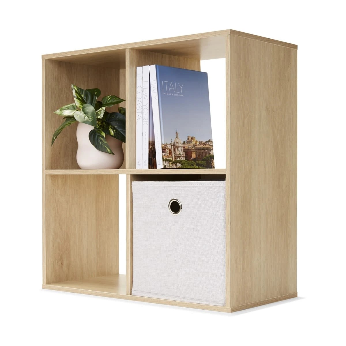 Anko 4 Cube Display Storage Unit - Oak 4 of 4