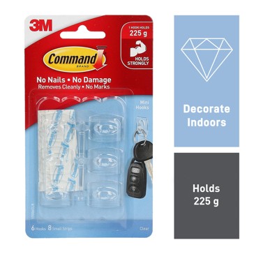 6 Pack Command Mini Hooks
