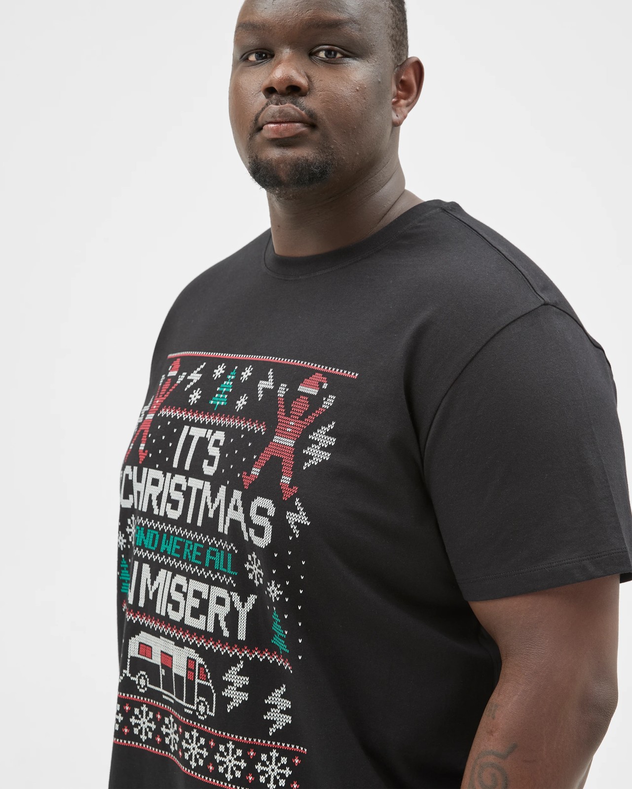 Plus Size Australian Cotton Christmas Print T-Shirt 5 of 6