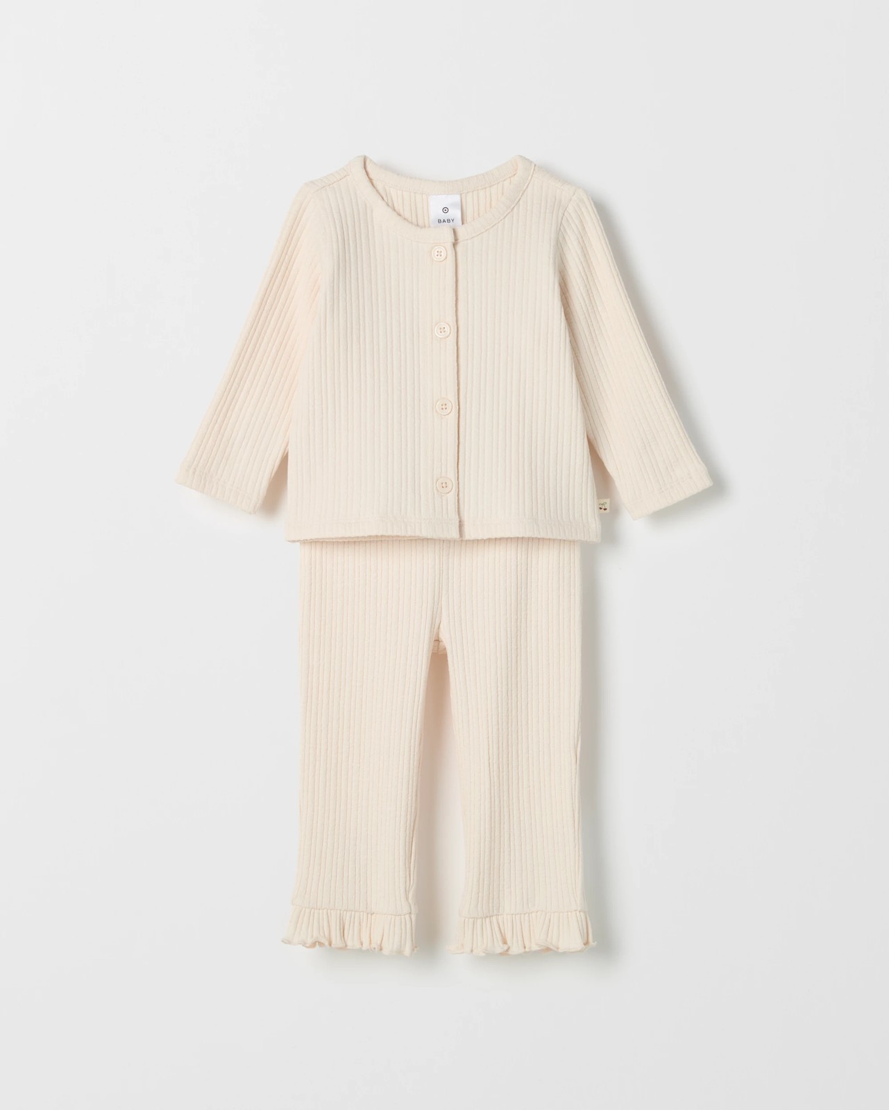 Baby Rib Cardigan and Pants Set 2 of 3