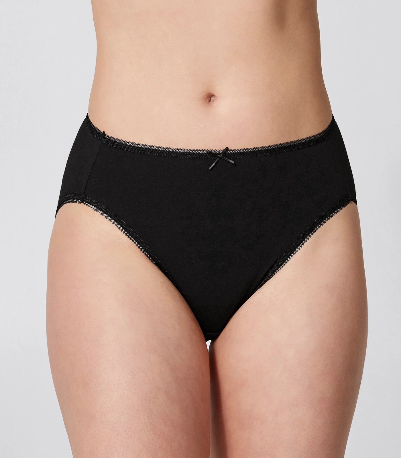 5 Pack High Cut Briefs - Black