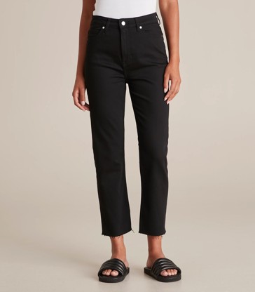 Alexa Straight High Rise Cropped Length Jeans