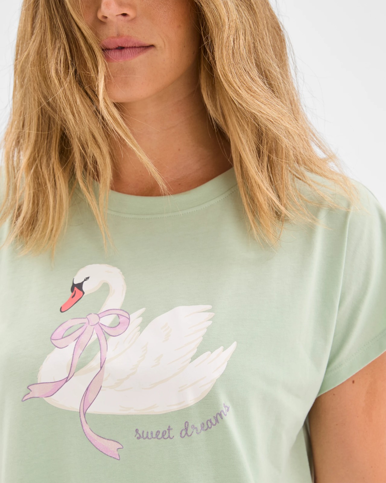 Australian Cotton T-Shirt Nightie - Swan 5 of 6