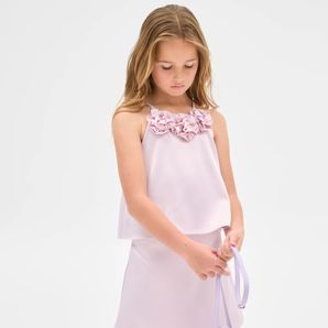 Satin 3D Flower Tank and Skirt 2 Piece Set product image