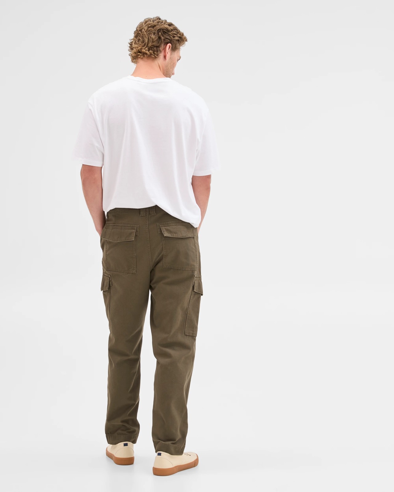 Australian Cotton Regular Fit Cargo Pants - Dark Olive 3 of 5