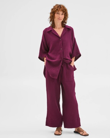 Resort Australian Cotton Oversized Short Sleeve Shirt